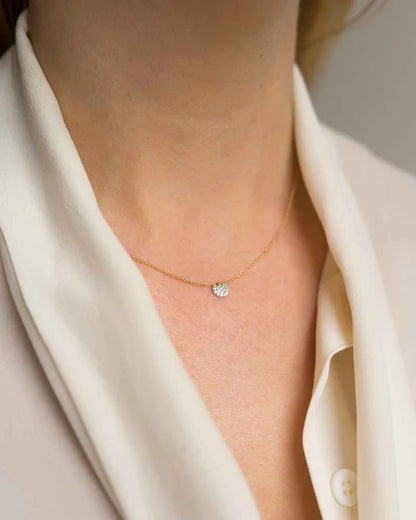 COLLANA PAILLETTE ORO E DIAMANTI - Tangredi Gioielleria