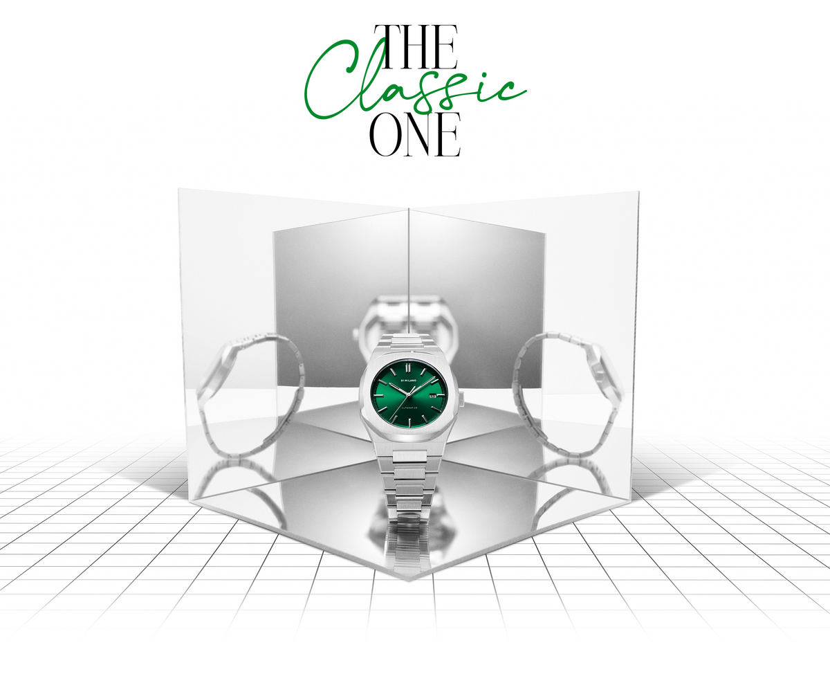 OROLOGIO AUTOMATICO RESTYLE SILVER - GREEN DIAL - Tangredi Gioielleria