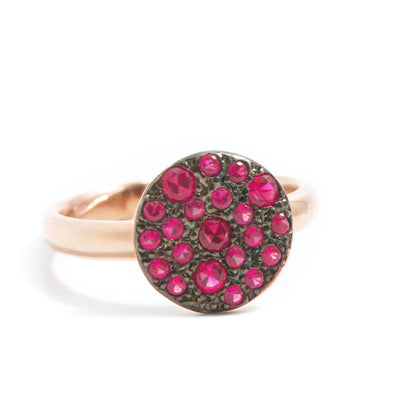 ANELLO TONDO PICCOLO RUBINI