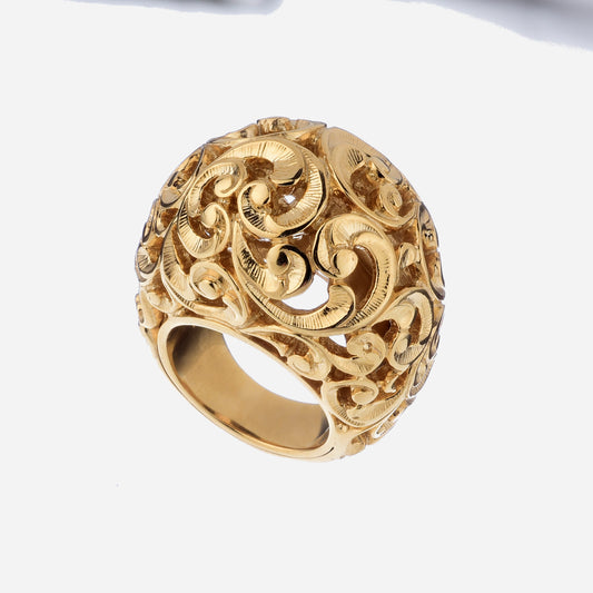 ANELLO CABOCHON DORATO - Tangredi Gioielleria