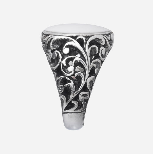 ANELLO CHEVALIER SATIN ARGENTO - Tangredi Gioielleria