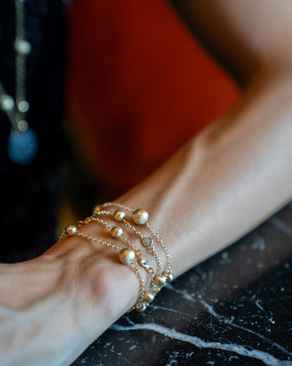 BRACCIALE BOULLE SABBIATE E ZIRCONI