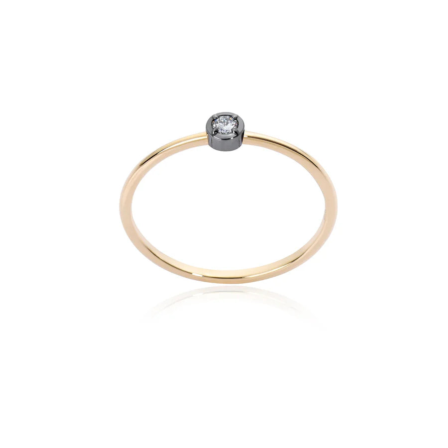 ANELLO SOLITARIO XS ORO E DIAMANTE - Tangredi Gioielleria