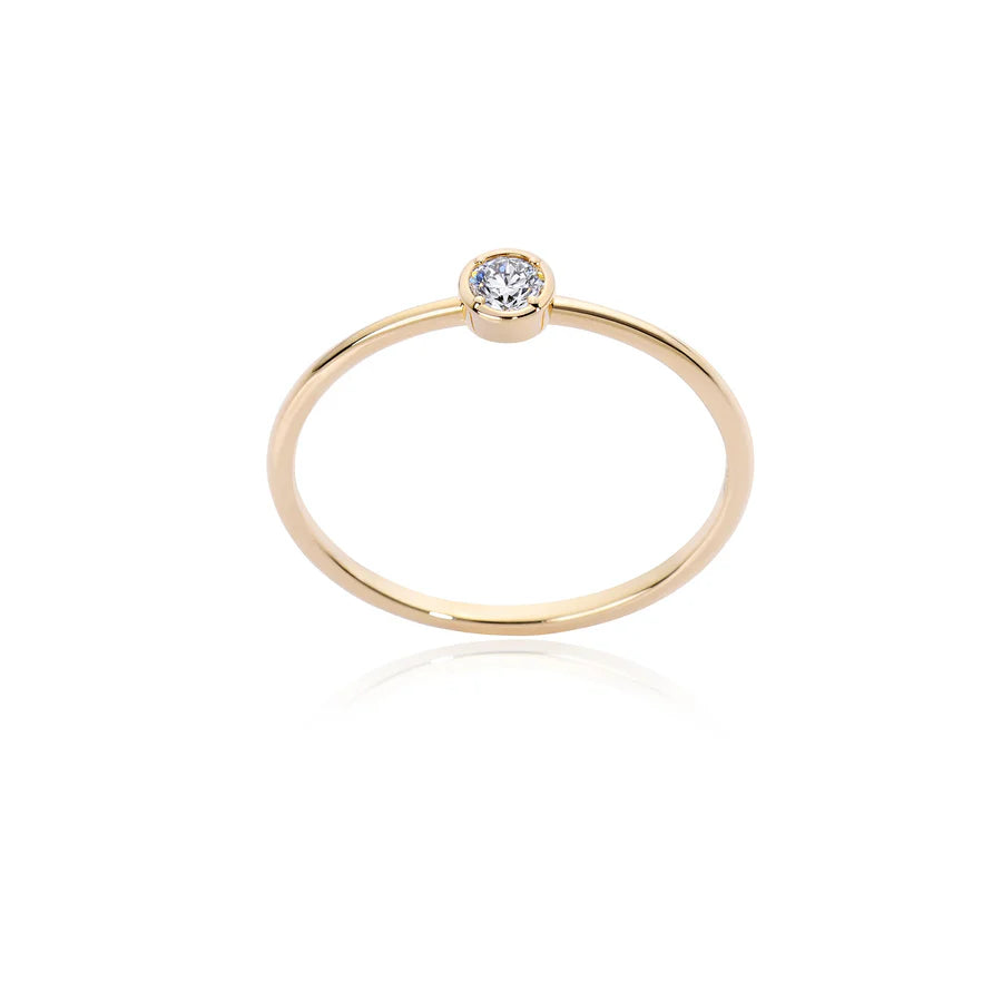 ANELLO SOLITARIO S ORO E DIAMANTE - Tangredi Gioielleria