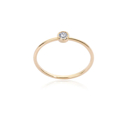 ANELLO SOLITARIO S ORO E DIAMANTE - Tangredi Gioielleria