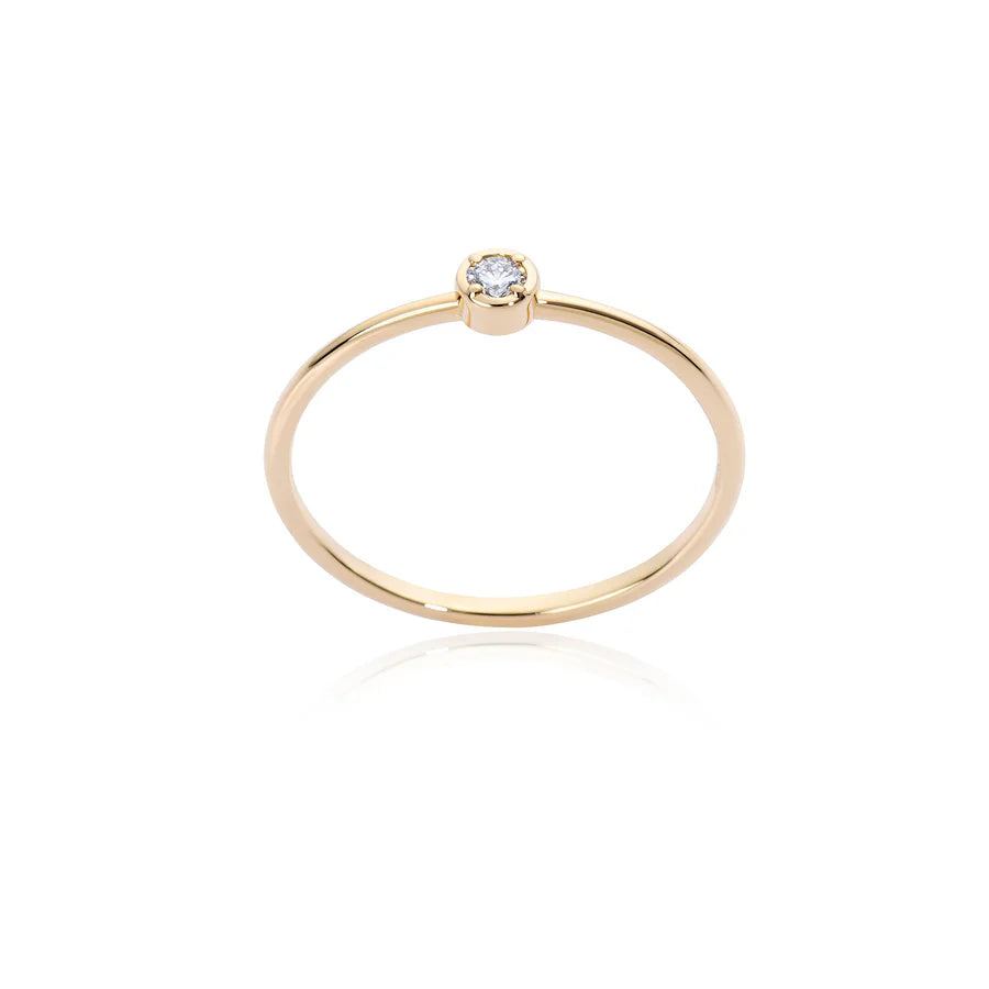 ANELLO SOLITARIO XS ORO E DIAMANTE - Tangredi Gioielleria