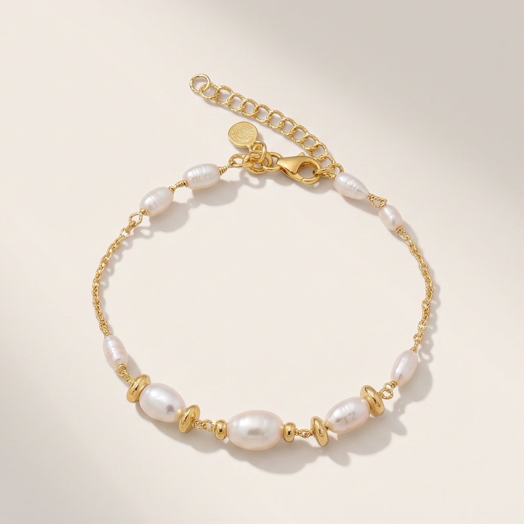 BRACCIALE PERLE ED EMATITE - Tangredi Gioielleria