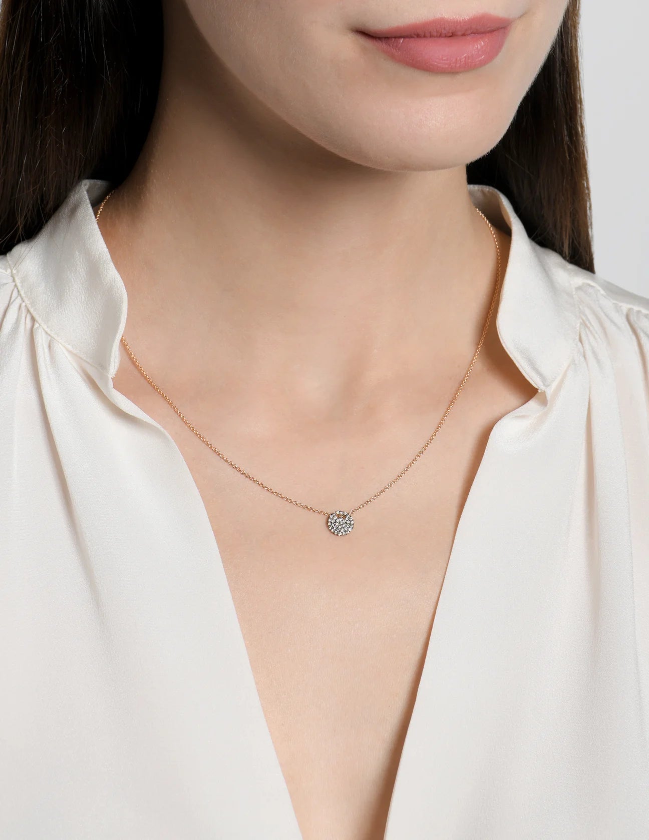 COLLANA PAILLETTE ORO E DIAMANTI BROWN - Tangredi Gioielleria