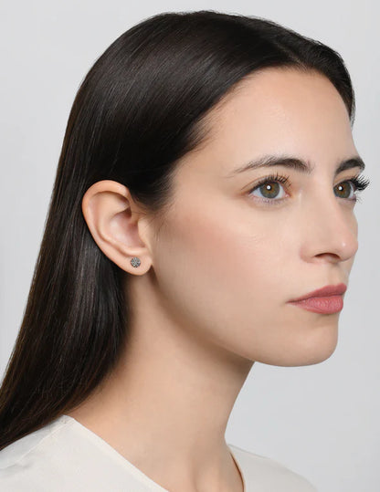 ORECCHINO SMALL PAILLETTE ORO E DIAMANTI BROWN - Tangredi Gioielleria