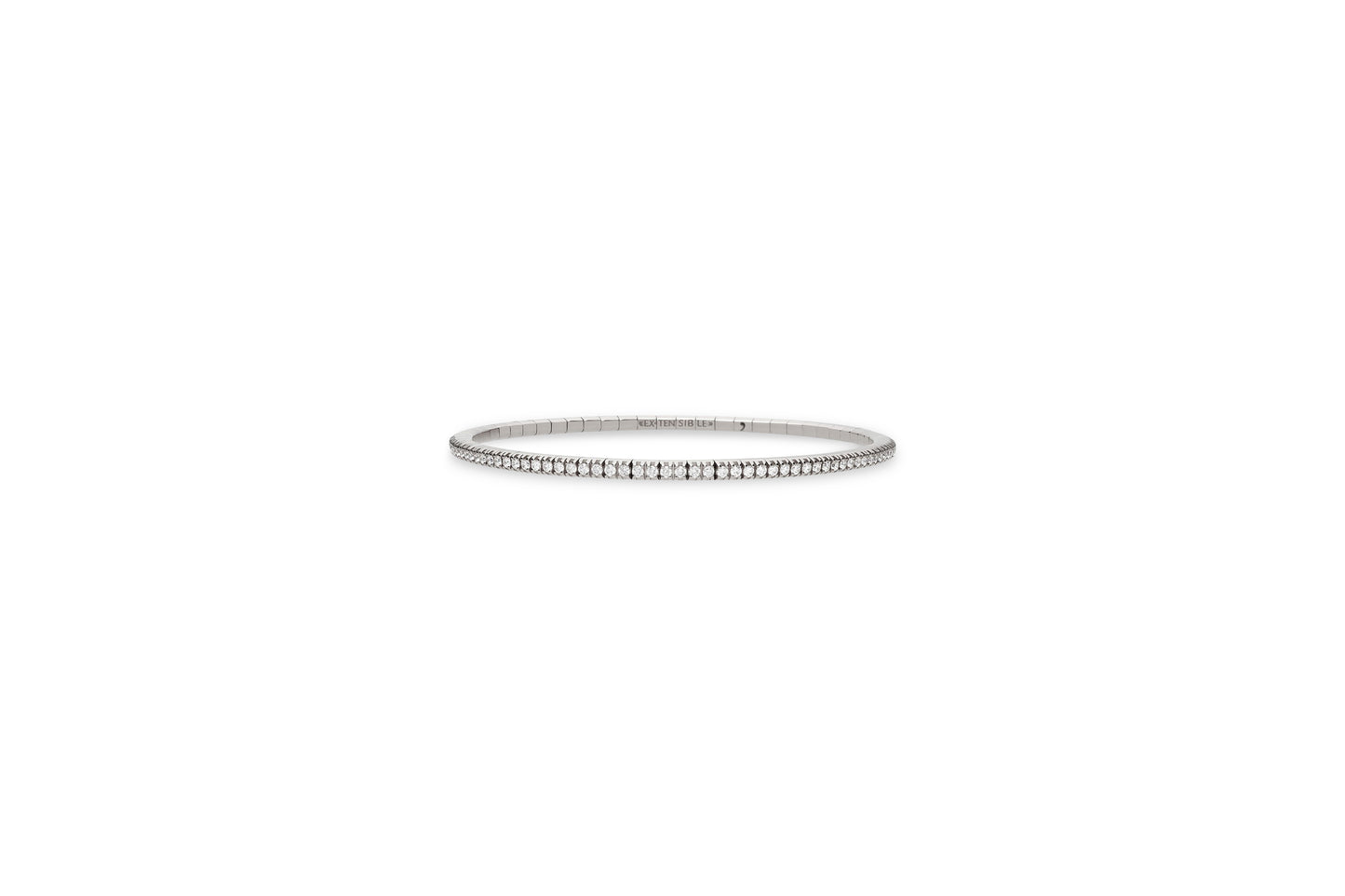 BRACCIALE TENNIS EXTENSIBLE DIAMANTI BIANCHI - Tangredi Gioielleria