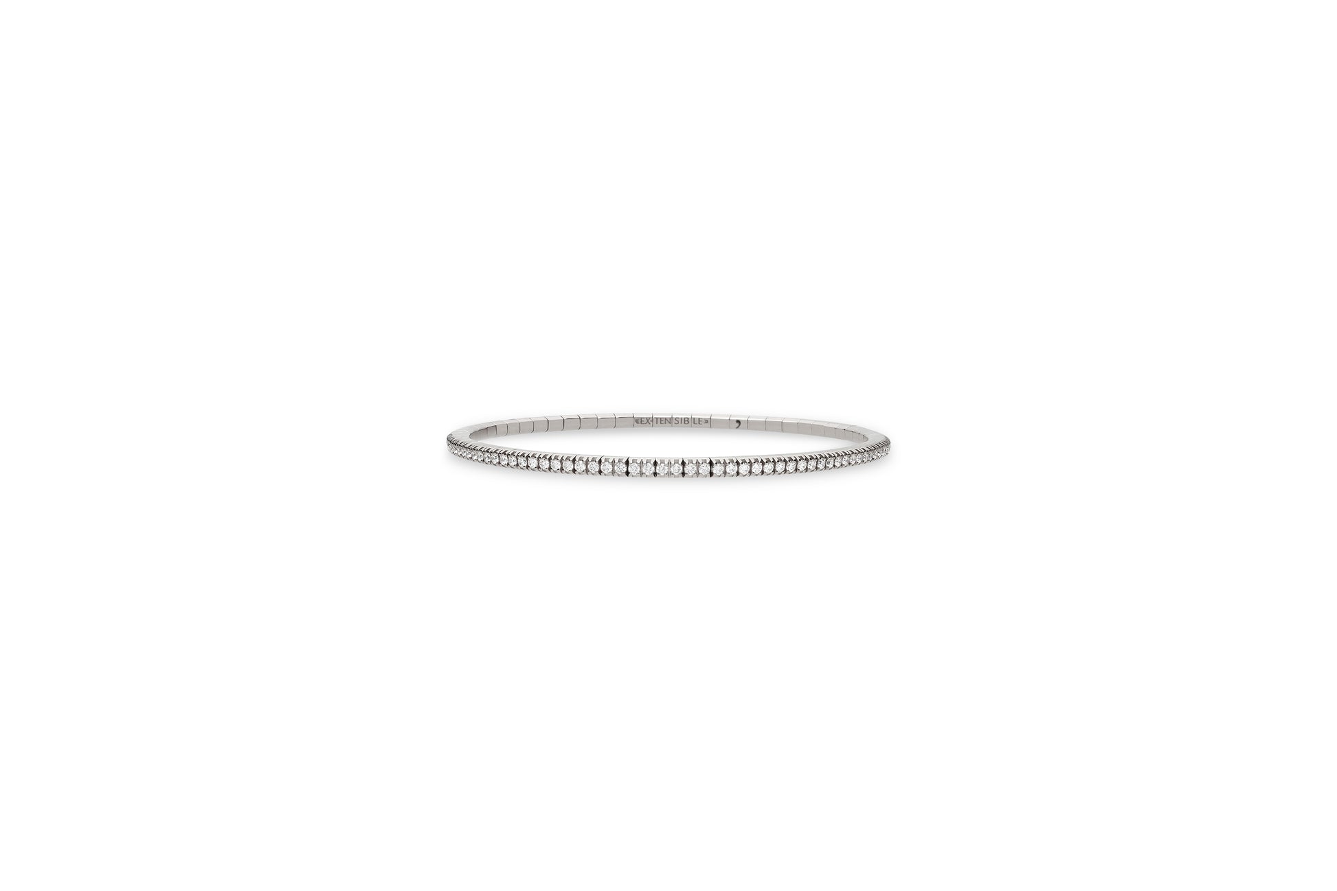 BRACCIALE TENNIS EXTENSIBLE DIAMANTI BIANCHI - Tangredi Gioielleria
