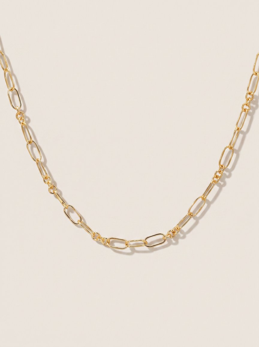 COLLANA MAGLIA CATENA CON ELEMENTI MISTI - Tangredi Gioielleria