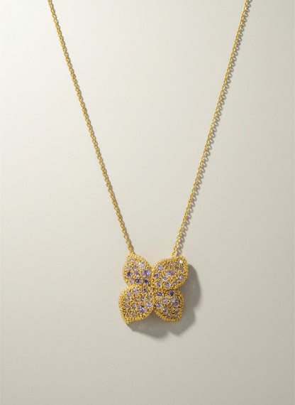 COLLANA FIORE PENDENTE DORATA - Tangredi Gioielleria