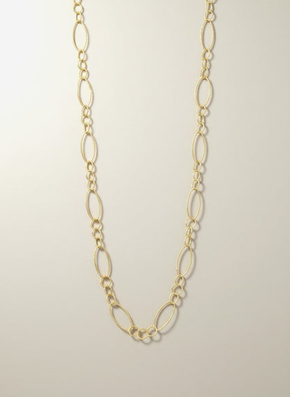 COLLANA LUNGA MAGLIE OVALI DIAMANTATA - Tangredi Gioielleria