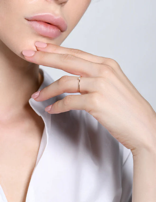 ANELLO SOLITARIO ORO E DIAMANTE - Tangredi Gioielleria