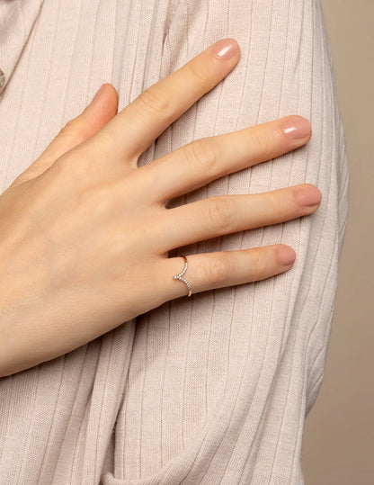 ANELLO CHEVRON ORO E DIAMANTI - Tangredi Gioielleria