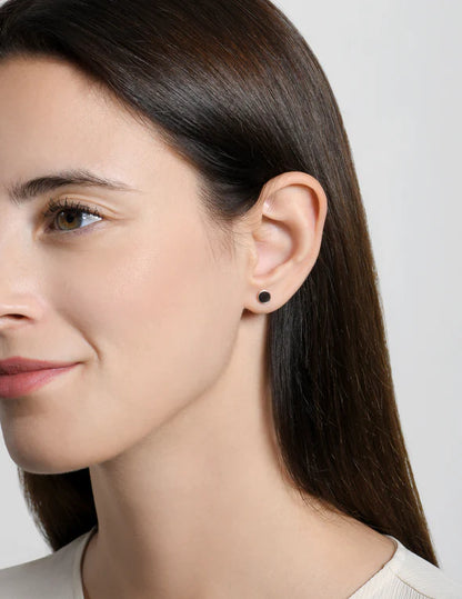 ORECCHINO SMALL PAILLETTE NERO - Tangredi Gioielleria