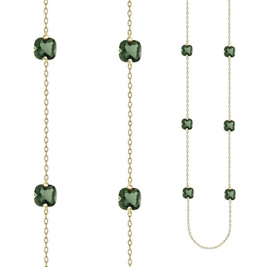COLLANA TRILOGY QUARZO VERDE - Tangredi Gioielleria