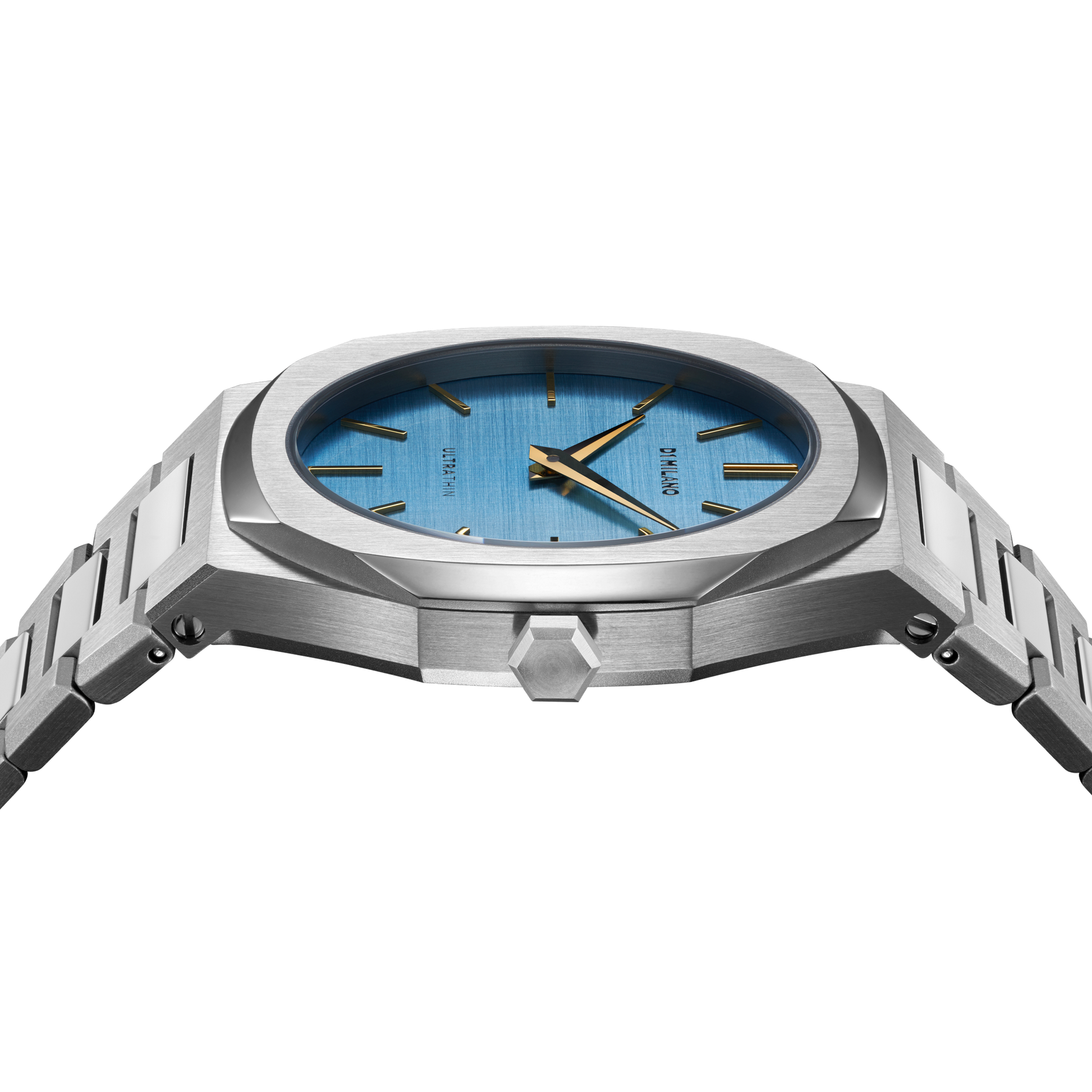 OROLOGIO ULTRA THIN DOUBLE PLATING SILVER-BLUE - Tangredi Gioielleria