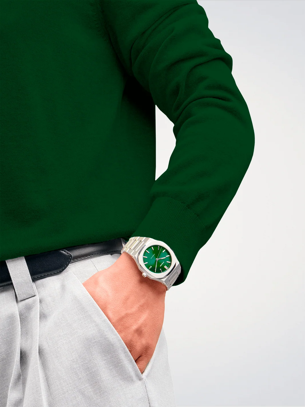 OROLOGIO AUTOMATICO RESTYLE SILVER - GREEN DIAL - Tangredi Gioielleria