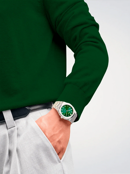 OROLOGIO AUTOMATICO RESTYLE SILVER - GREEN DIAL - Tangredi Gioielleria