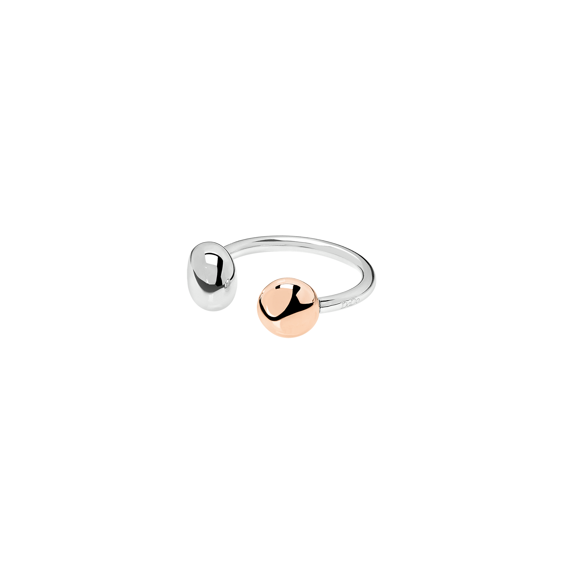 ANELLO PEPITA ARGENTO E ORO ROSA - Tangredi Gioielleria