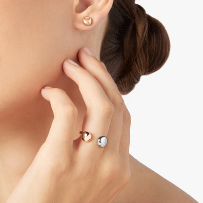 ANELLO PEPITA ARGENTO E ORO ROSA - Tangredi Gioielleria