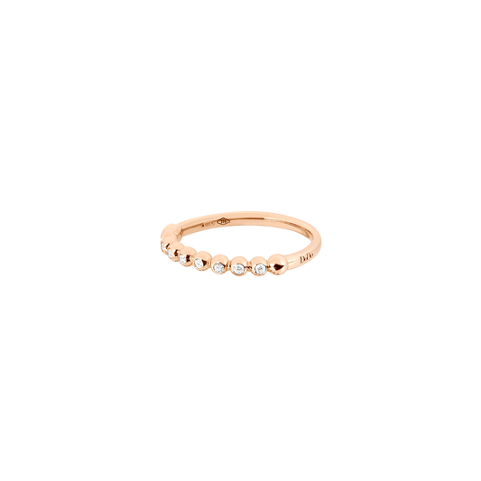 ANELLO BOLLICINE ORO ROSA E DIAMANTI - Tangredi Gioielleria