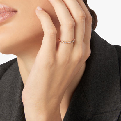 ANELLO BOLLICINE ORO ROSA E DIAMANTI - Tangredi Gioielleria