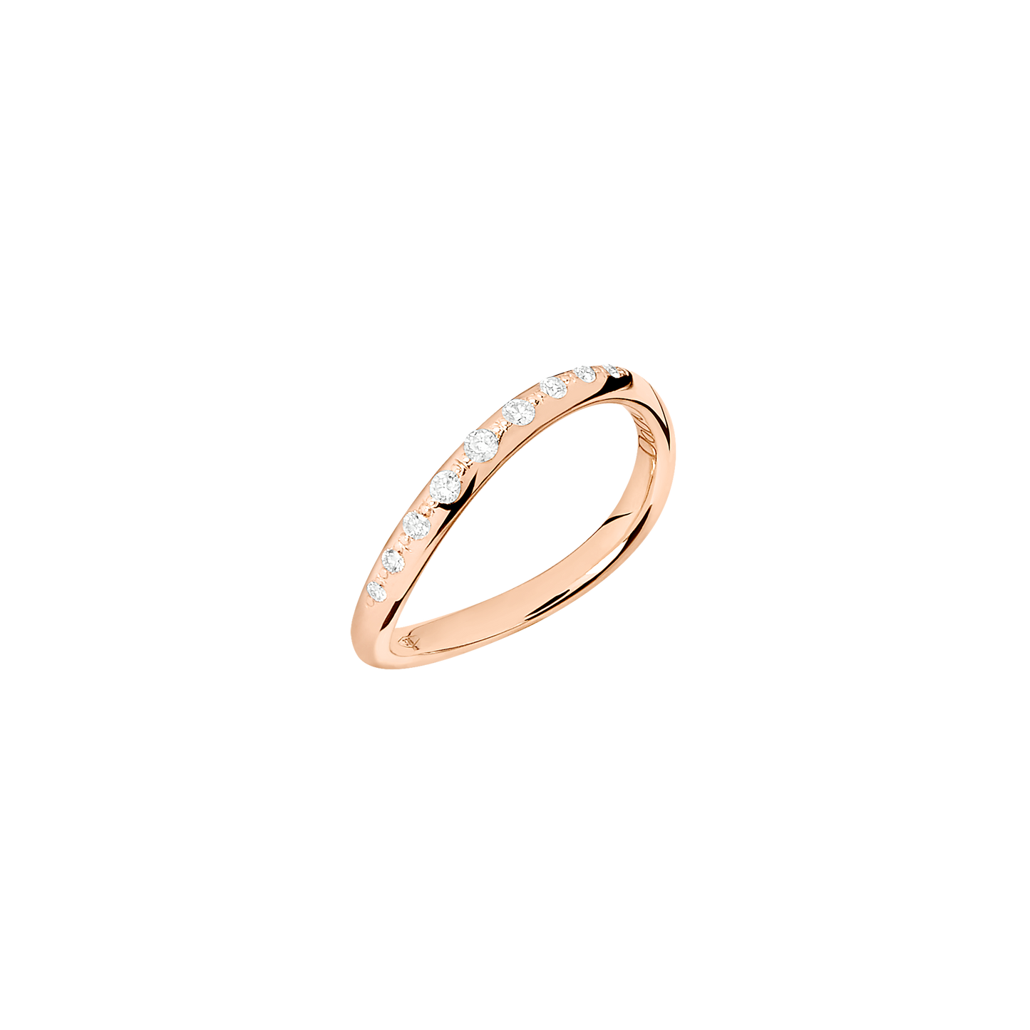 ANELLO WAVE ESSENTIALS ORO ROSA E DIAMANTI