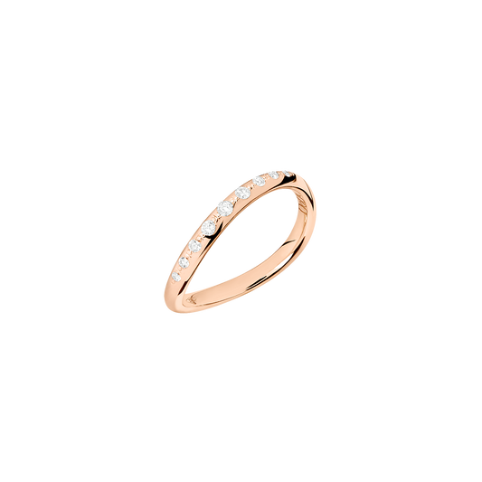 ANELLO WAVE ESSENTIALS ORO ROSA E DIAMANTI