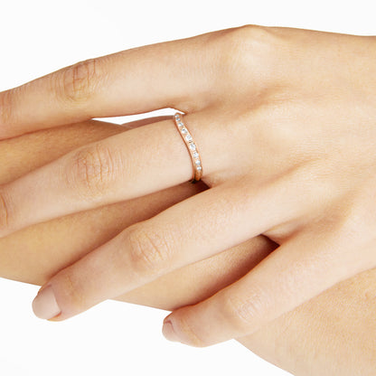 ANELLO WAVE ESSENTIALS ORO ROSA E DIAMANTI