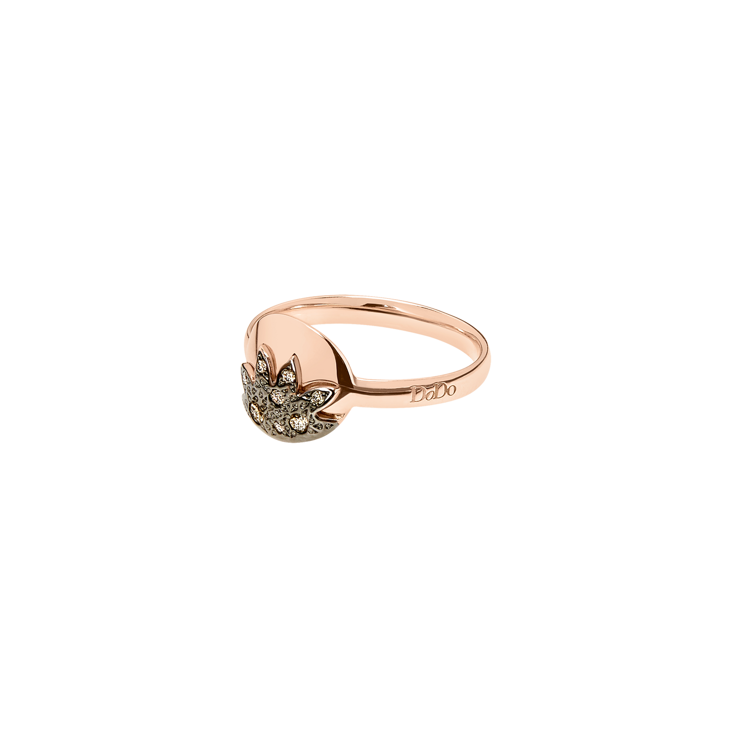 ANELLO SOLE ORO ROSA E DIAMANTI BROWN