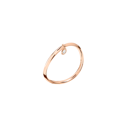 ANELLO WAVE ESSENTIALS ORO ROSA E DIAMANTE