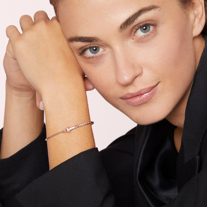 BRACCIALE ESSENTIALS ORO ROSA E DIAMANTI BROWN