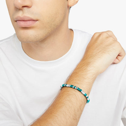 BRACCIALE RONDELLE ARGENTO E PLASTICA RICICLATA - Tangredi Gioielleria