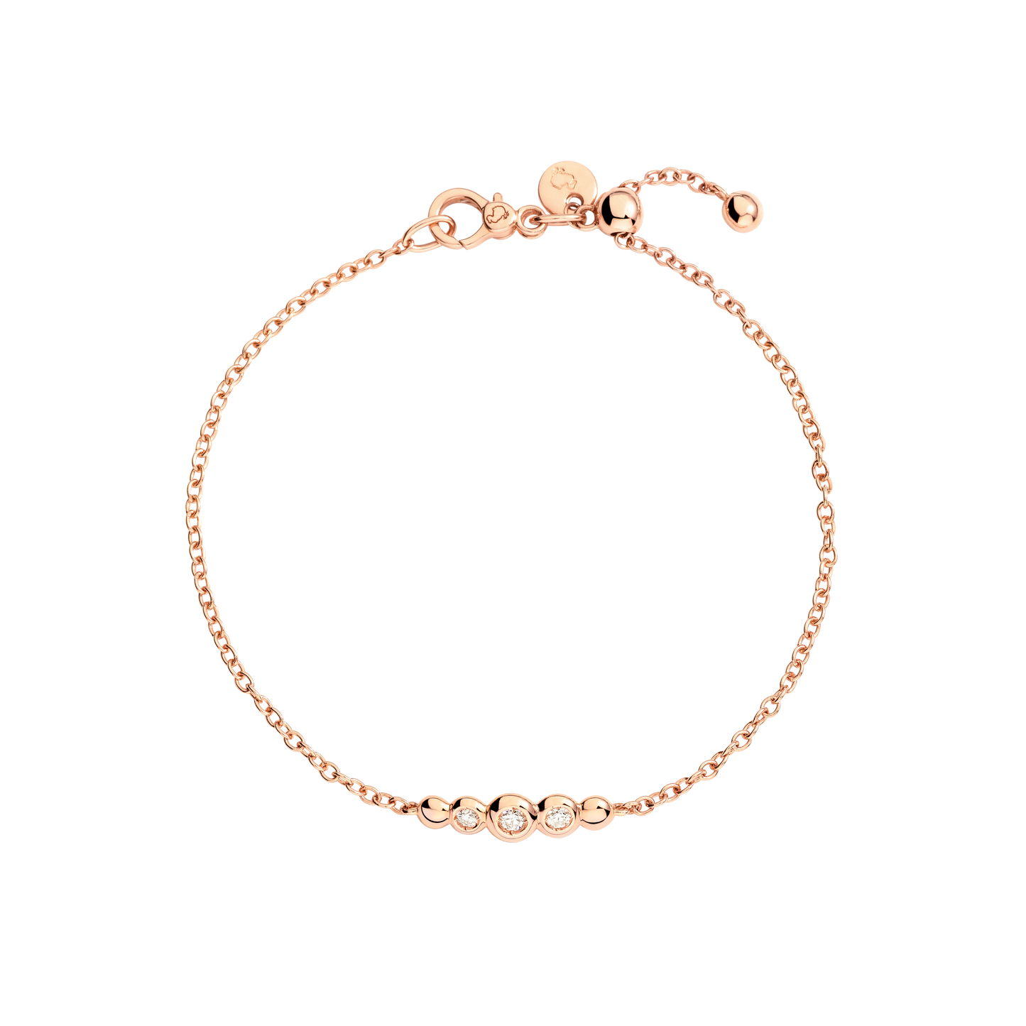 BRACCIALE BOLLICINE ORO ROSA E DIAMANTI