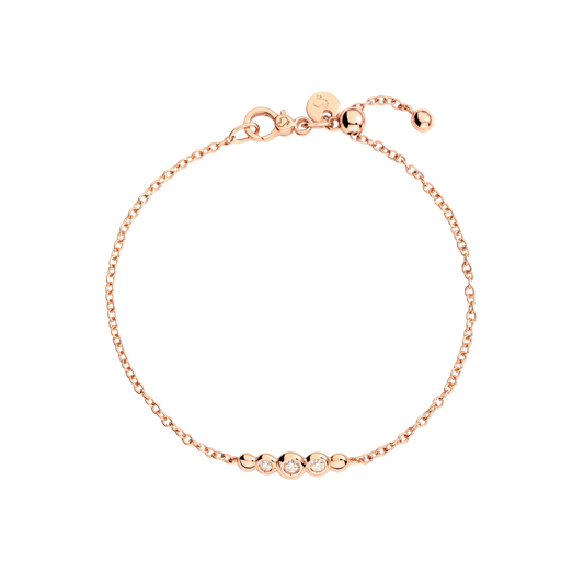 BRACCIALE BOLLICINE ORO ROSA E DIAMANTI