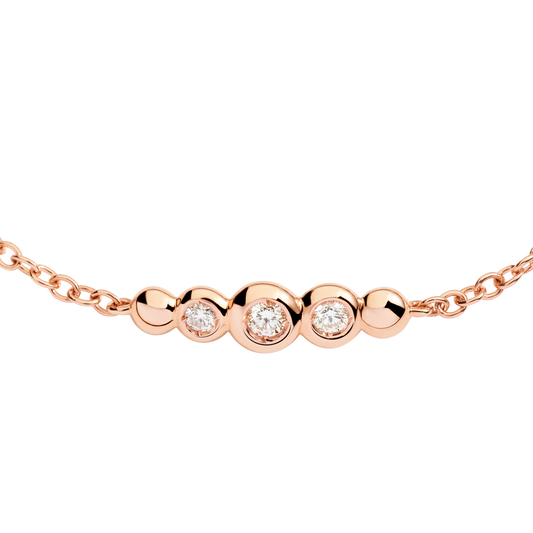 BRACCIALE BOLLICINE ORO ROSA E DIAMANTI