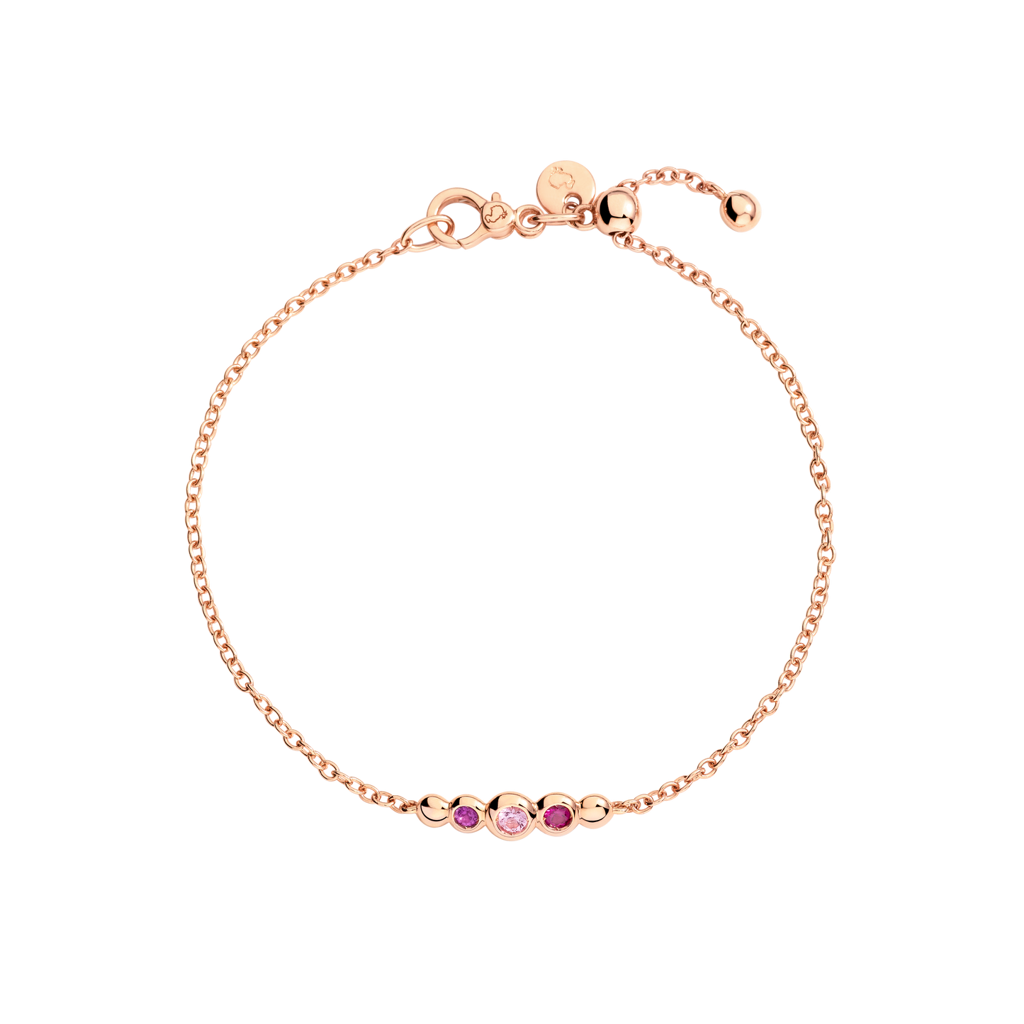 BRACCIALE BOLLICINE ORO ROSA E PIETRE