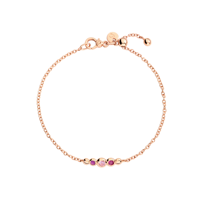 BRACCIALE BOLLICINE ORO ROSA E PIETRE