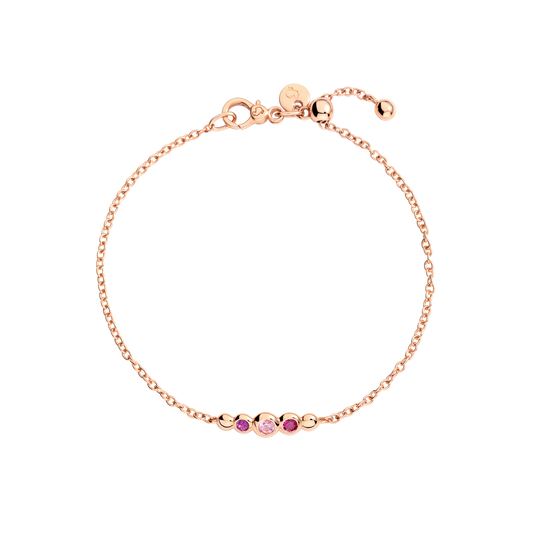 BRACCIALE BOLLICINE ORO ROSA E PIETRE