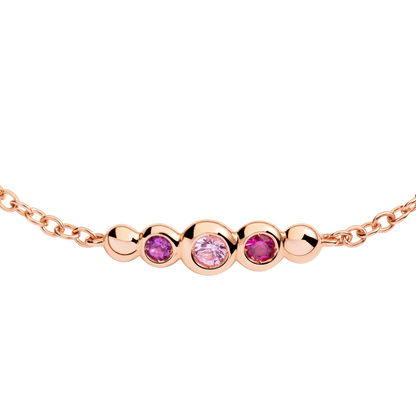 BRACCIALE BOLLICINE ORO ROSA E PIETRE