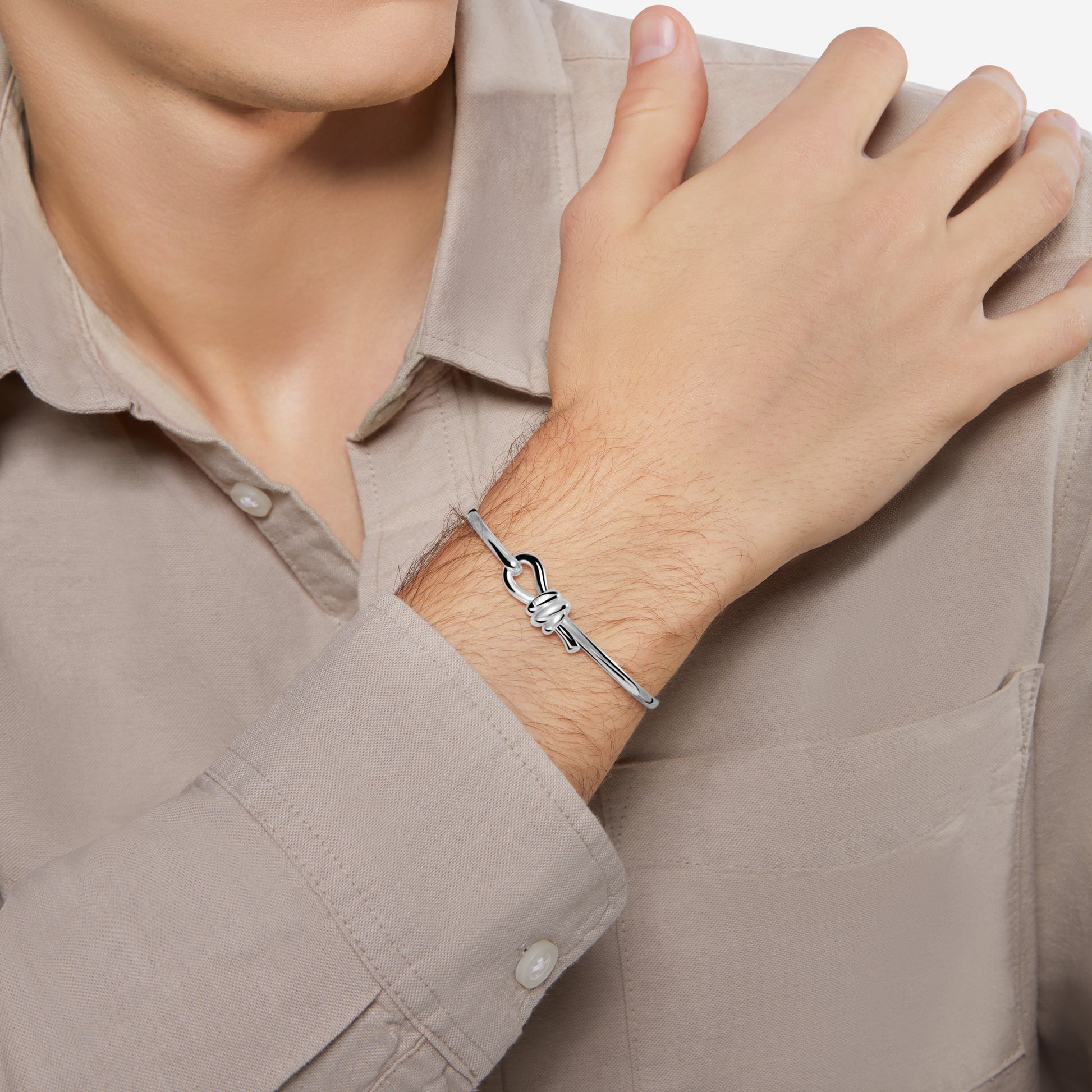 BRACCIALE BANGLE NODO ARGENTO - Tangredi Gioielleria
