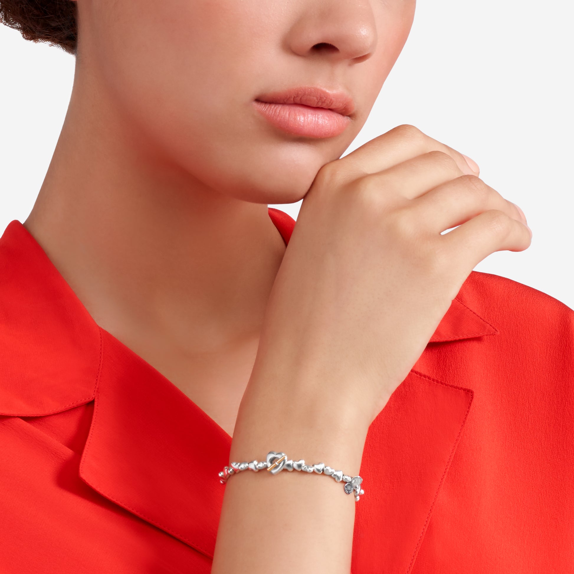 BRACCIALE CUORE ARGENTO - Tangredi Gioielleria