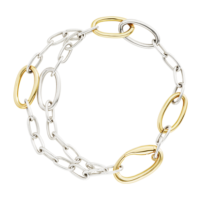 BRACCIALE ESSENTIALS ARGENTO E ARGENTO DORATO