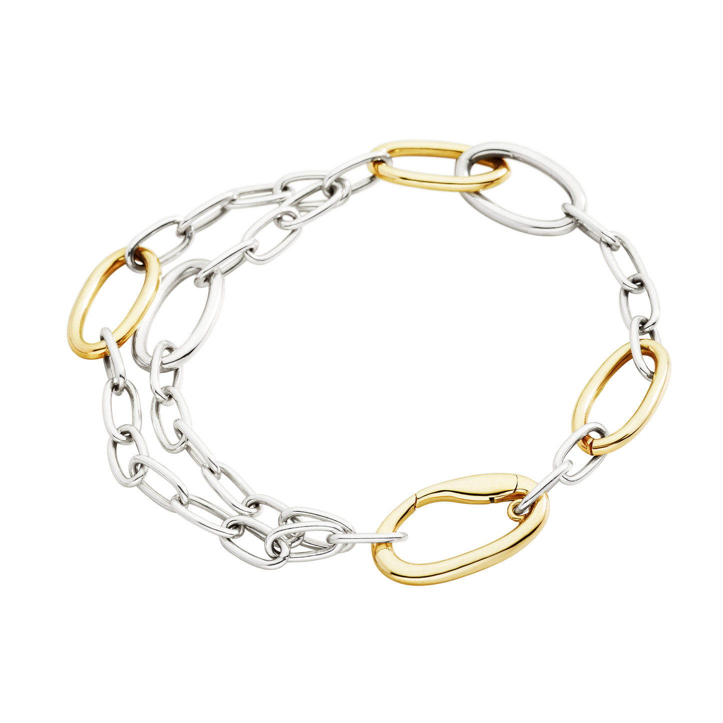 BRACCIALE ESSENTIALS ARGENTO E ARGENTO DORATO