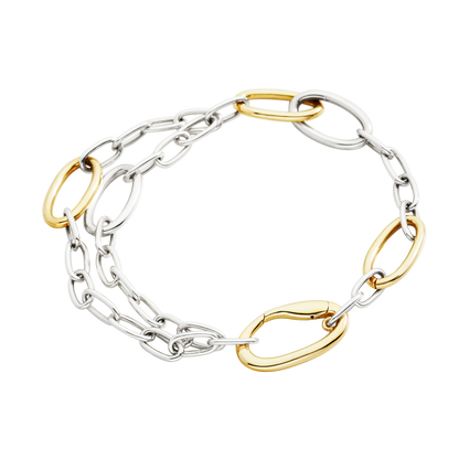 BRACCIALE ESSENTIALS ARGENTO E ARGENTO DORATO