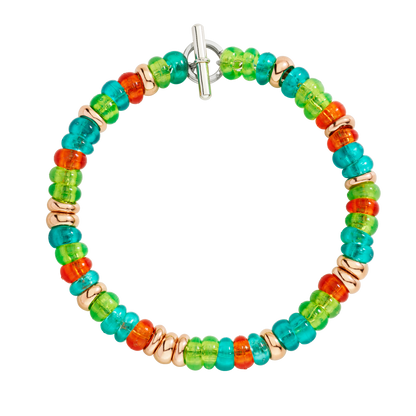 BRACCIALE RONDELLE ARGENTO E PLASTICA RICICLATA - Tangredi Gioielleria