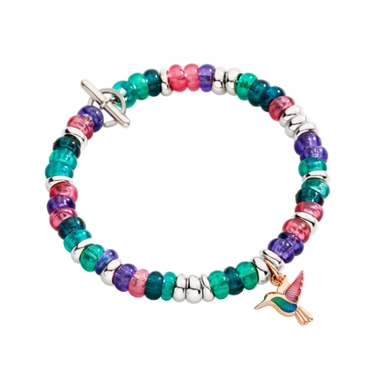 BRACCIALE RONDELLE ARGENTO E PLASTICA RICICLATA - Tangredi Gioielleria